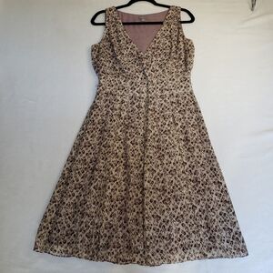 Ann Taylor Silk Dress animal print size 8